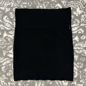 House of Harlow 1960 Black Ribbed Mini Skirt Large